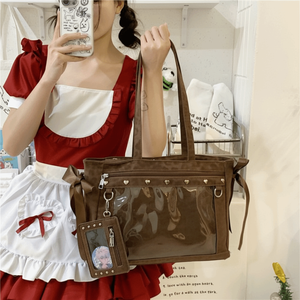 Anime Merchandise Women - 하라주쿠 보우 리벳 이타백 Y2K 아이돌
