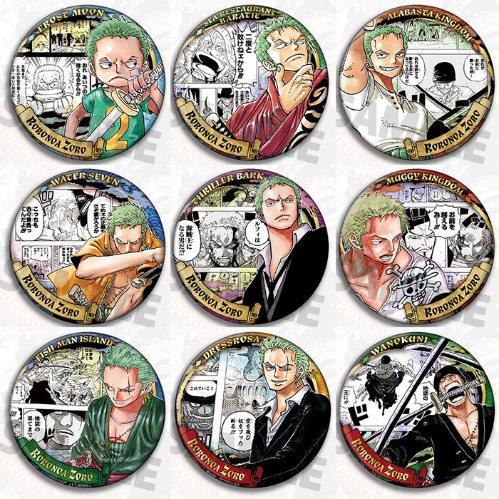 Zoro Anime Merchandise - 원피스 조로 애니메이션 배지 핀 브로치
