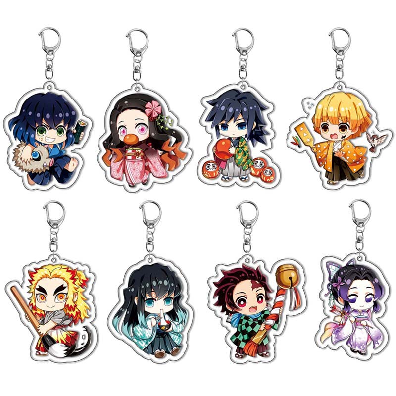 새로운 데몬 슬레이어 카마도 탄지로 & 카마도 네즈코  - Anime Merchandise Keychains 리뷰 및 가격