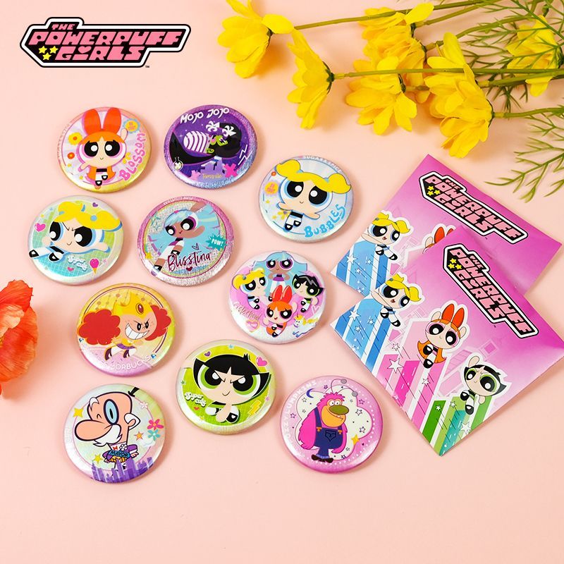 공식 파워퍼프걸즈 상품 틴 배지 블라인드 박스 풀세트, - Official Merchandise Anime 리뷰 및 가격