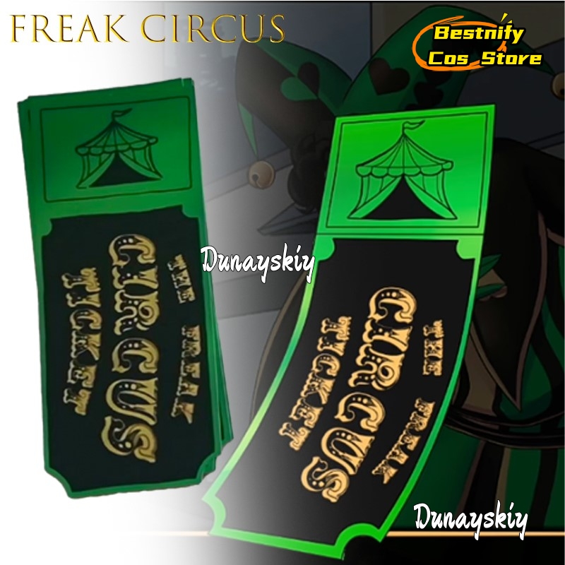 BFreak 서커스 티켓 카드 레드 그린 핑크 애니메이 - Anime Merchandise Women 리뷰 및 가격