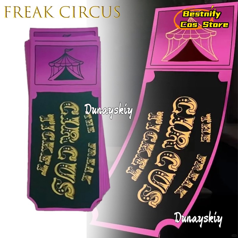 BFreak 서커스 티켓 카드 레드 그린 핑크 애니메이 - Anime Merchandise Women 리뷰 및 가격